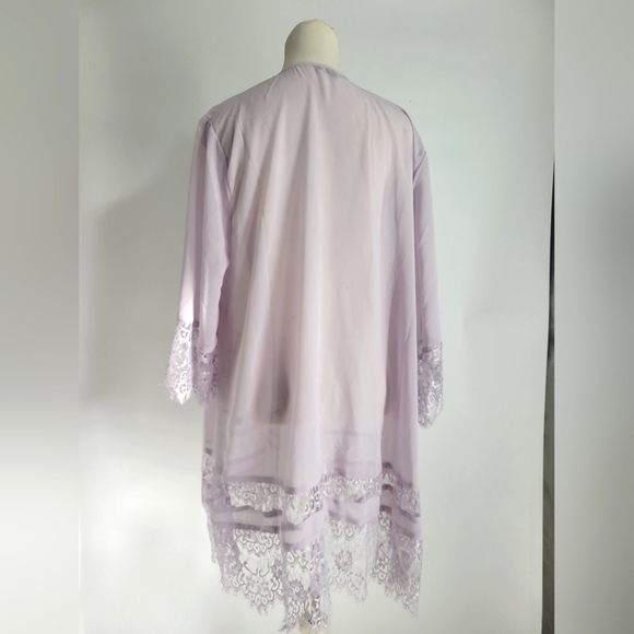 Torrid Iris Lavender Chiffon and Lace Kimono - Picture 11 of 12